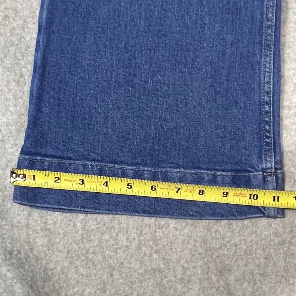Wrangler Retro Indigo Wide Leg Jeans with Leather Patch - Picture 9 of 11